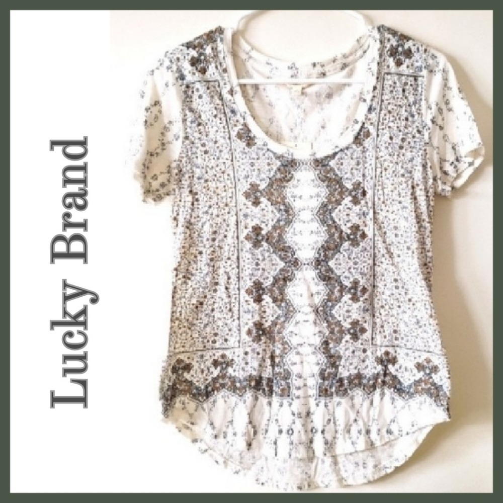~ SOLD ~ NWT Lucky Brand Top T-shirt - Picture 1 of 5
